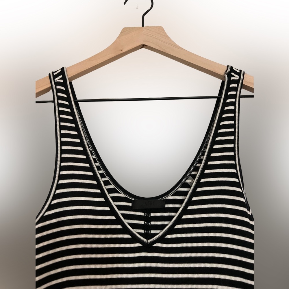 ATM large black & white striped dress excellent condition